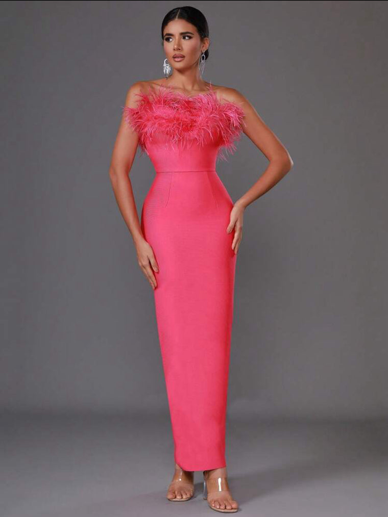 Cindy Maxi Dress- Hot Pink