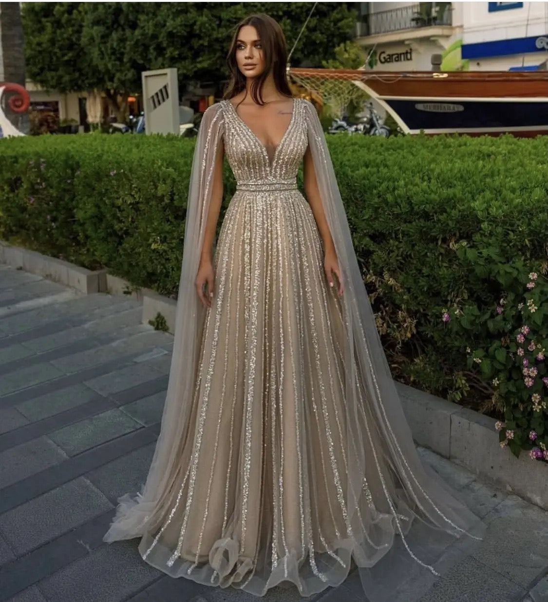 Lila Beaded Gown