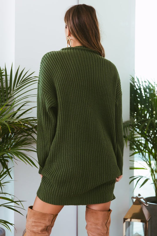 Oxford Knit Dress Green