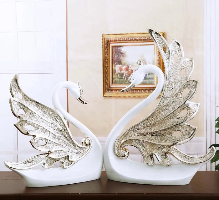 Poly resin Swan Statue