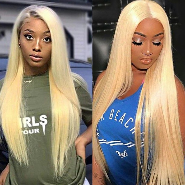 613 blonde 13x1 lace human hair wig