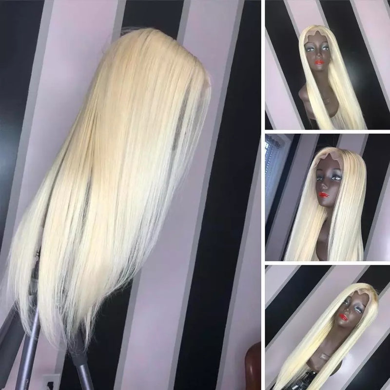 613 blonde 13x4 lace frontal human hair wig 180% Density