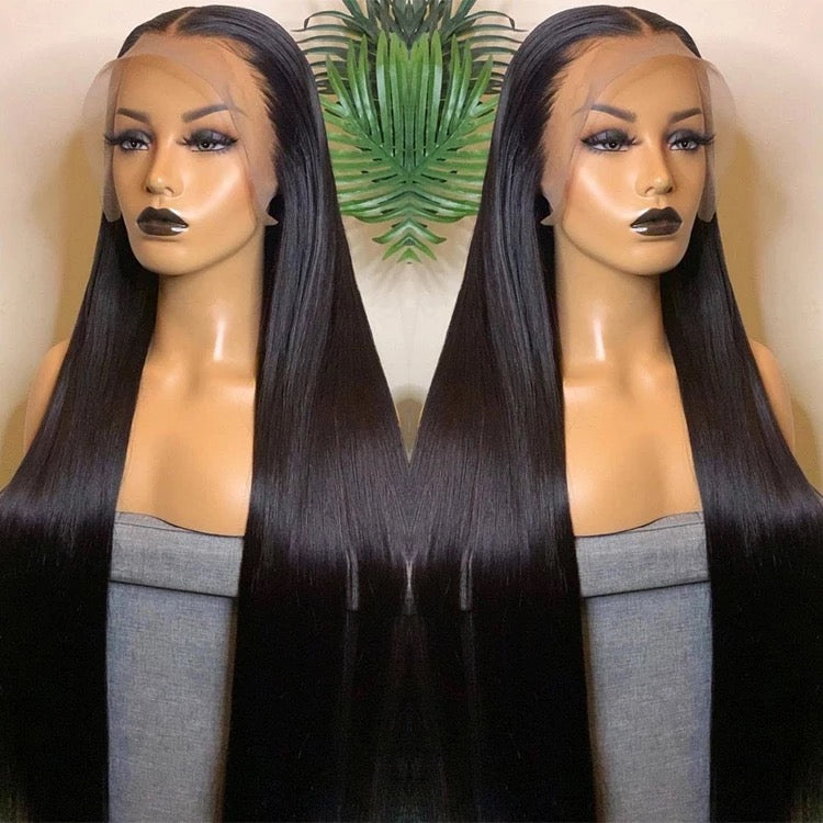 32 and 34 Inches 13X4  Straight Lace Front Human Hair Wig