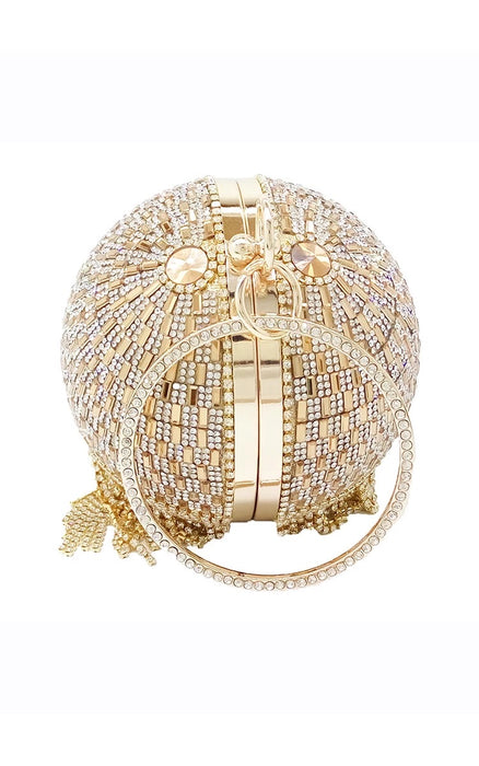 Golden Diamond Tassel Round Ball- Golden